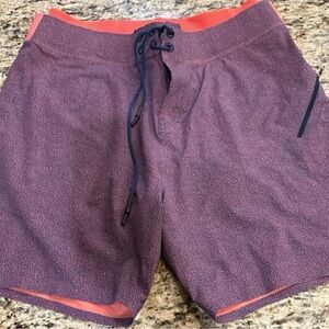 lululemon athletica Purple and Coral Board Shorts